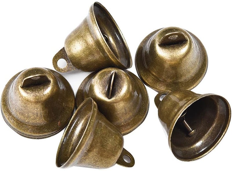 Bodosac 24PCS Bronze Jingle Bells Vintage Brass for Wedding Doors Dog Collar Jewelry Sewing Christmas Bell 1.7 X 1.5 Inches - Image 4